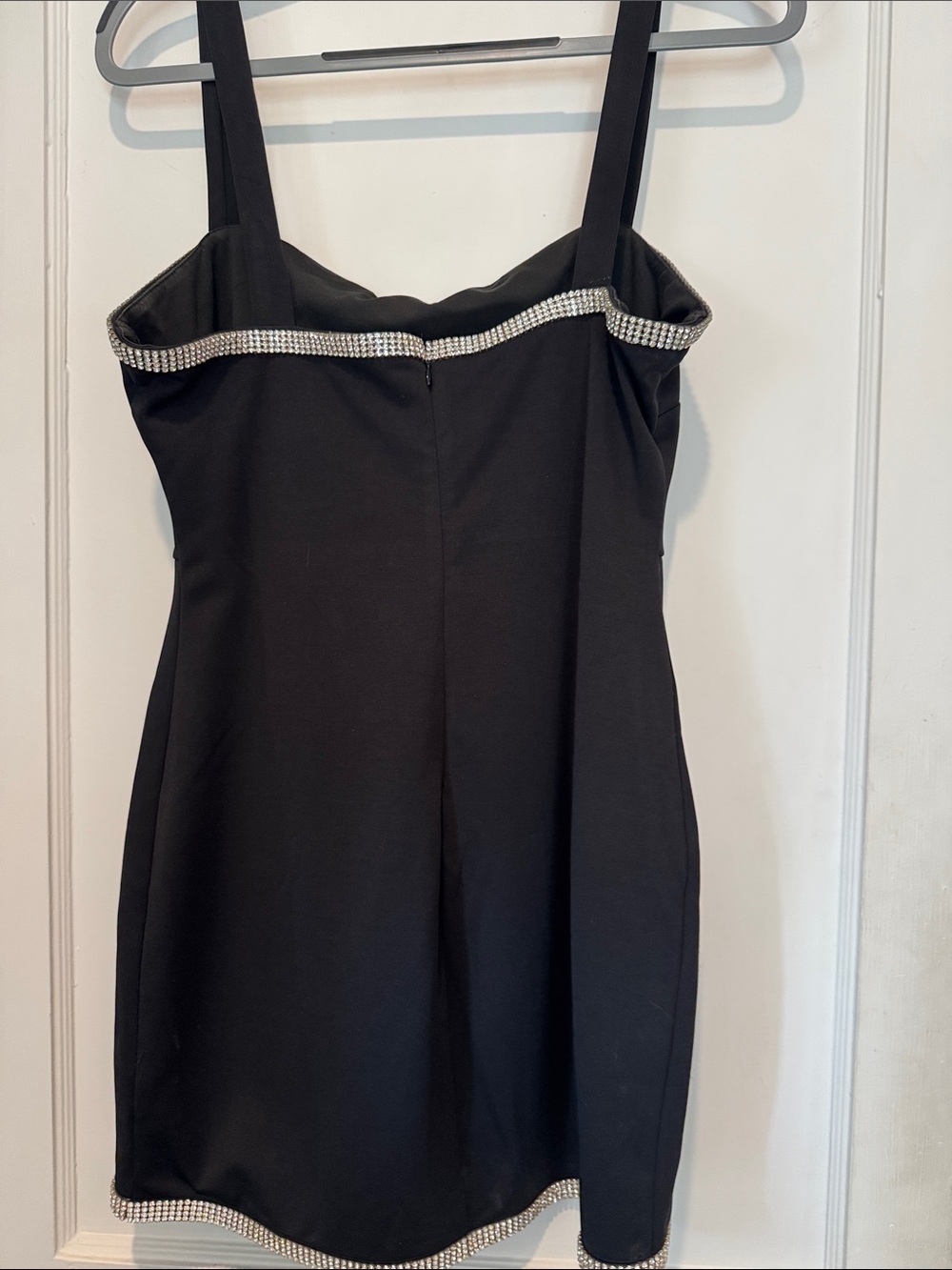 Lulu's Black Rhinestone-Edge Mini Dress - Picture 2 of 3